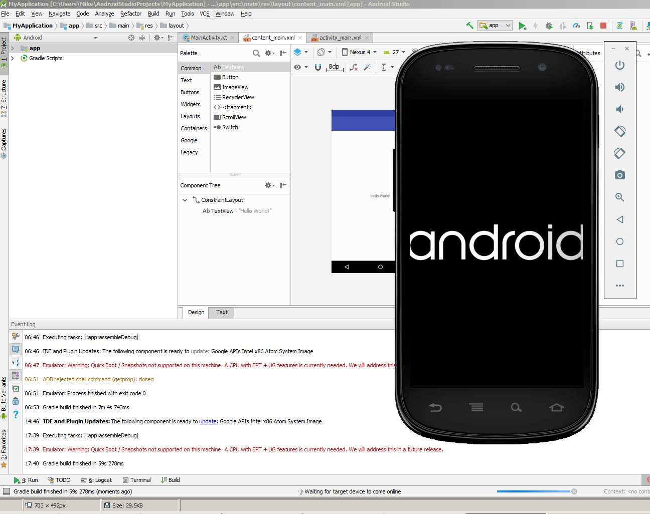 Android Studio emulator problem | Android Forums