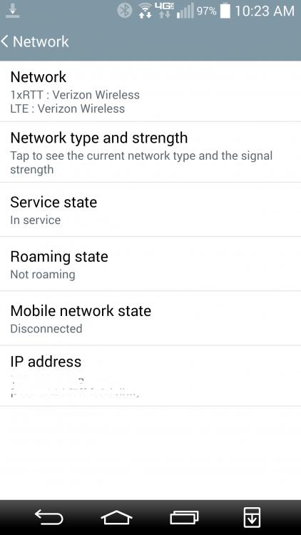 Mobile Network State Disconnected 