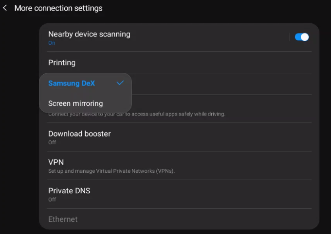 Samsung Galaxy Note 10, Samsung Dex Screen Mirroring Not Working